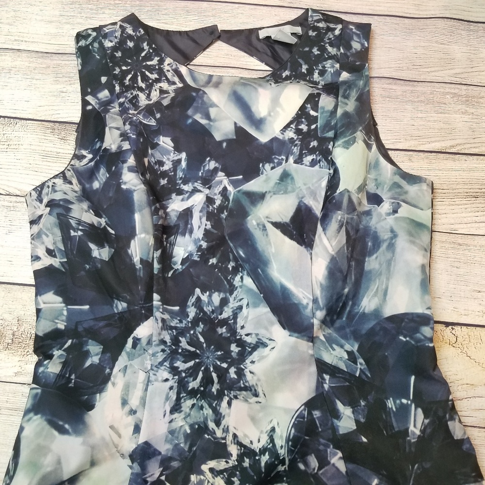 H&M Diamond & Crystal Print Keyhole Back Dress - Picture 2 of 8